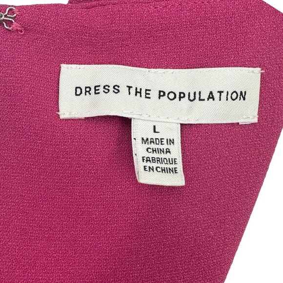 Dress the Population Monroe Hibiscus Side Slit Gown Dress Size Large Prom Formal - Picture 5 of 13